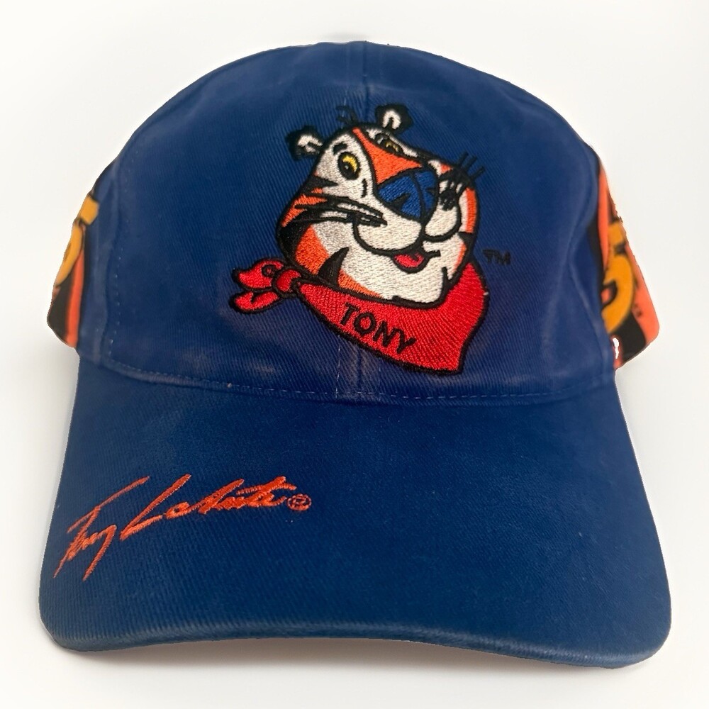 Vintage 2001 Kelloggs Tony The Tiger Frosted Flakes SnapBack Cap Hat